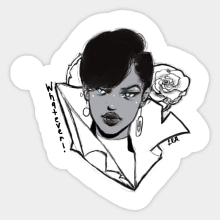 Rose thorns and Girl Sticker